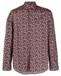 Camicia a maniche lunghe a fiori multicolore di PS Paul Smith