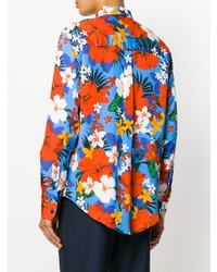 Camicia a maniche lunghe a fiori multicolore di AMI Alexandre Mattiussi