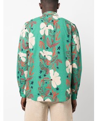 Camicia a maniche lunghe a fiori verde menta di PS Paul Smith