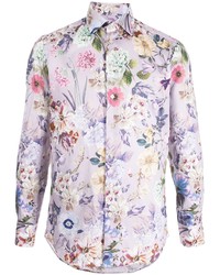 Camicia a maniche lunghe a fiori viola chiaro di Etro