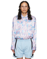 Camicia a maniche lunghe a fiori viola chiaro di Martine Rose