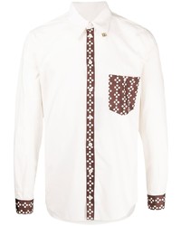 Camicia a maniche lunghe a pois bianca di Dolce & Gabbana