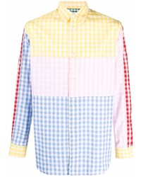 Camicia a maniche lunghe a quadretti multicolore di Comme Des Garcons SHIRT