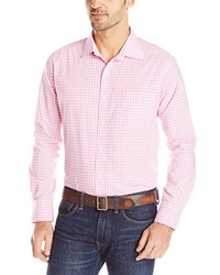 Camicia a maniche lunghe a quadretti rosa