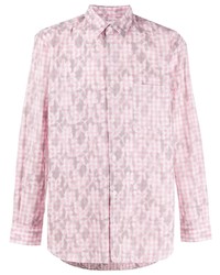 Camicia a maniche lunghe a quadretti rosa di Comme Des Garcons SHIRT