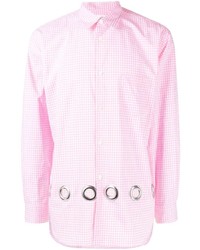 Camicia a maniche lunghe a quadretti rosa di Comme Des Garcons SHIRT