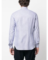 Camicia a maniche lunghe a quadri bianca di Xacus