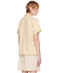 Camicia a maniche lunghe a quadri gialla di HARAGO