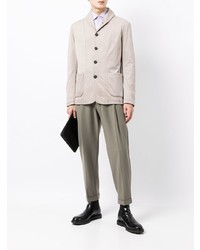 Camicia a maniche lunghe a quadri viola chiaro di Giorgio Armani