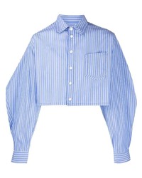 Camicia a maniche lunghe a righe verticali azzurra di Ader Error