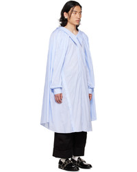 Camicia a maniche lunghe a righe verticali azzurra di Simone Rocha
