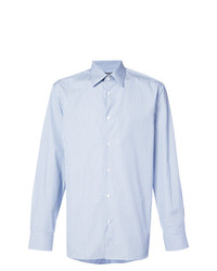 Camicia a maniche lunghe a righe verticali azzurra di Calvin Klein 205W39nyc