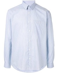 Camicia a maniche lunghe a righe verticali azzurra di Cerruti 1881