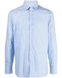 Camicia a maniche lunghe a righe verticali azzurra di Filippa K