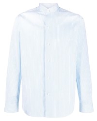 Camicia a maniche lunghe a righe verticali azzurra di FURSAC