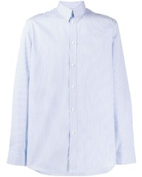 Camicia a maniche lunghe a righe verticali azzurra di Givenchy