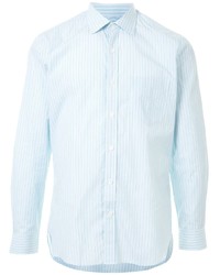 Camicia a maniche lunghe a righe verticali azzurra di Kent & Curwen