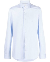 Camicia a maniche lunghe a righe verticali azzurra di Michael Kors