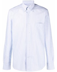 Camicia a maniche lunghe a righe verticali azzurra di Orian