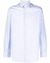 Camicia a maniche lunghe a righe verticali azzurra di Pal Zileri