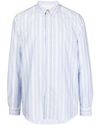 Camicia a maniche lunghe a righe verticali azzurra di PS Paul Smith