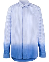 Camicia a maniche lunghe a righe verticali azzurra di Stella McCartney