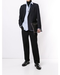 Camicia a maniche lunghe a righe verticali azzurra di Junya Watanabe MAN