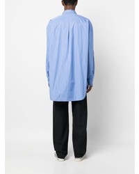Camicia a maniche lunghe a righe verticali azzurra di Paul Smith
