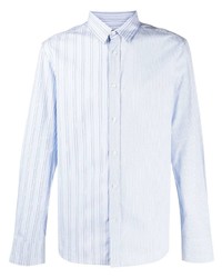 Camicia a maniche lunghe a righe verticali azzurra di Viktor & Rolf