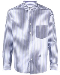 Camicia a maniche lunghe a righe verticali bianca e blu di Isabel Marant