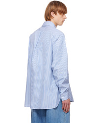 Camicia a maniche lunghe a righe verticali bianca e blu di The Row