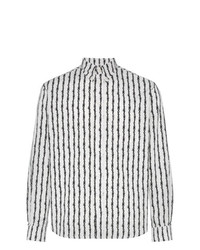 Camicia a maniche lunghe a righe verticali bianca e nera di Ashley Williams