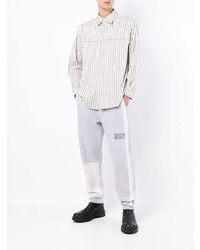 Camicia a maniche lunghe a righe verticali bianca e nera di 3.1 Phillip Lim