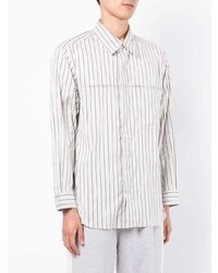 Camicia a maniche lunghe a righe verticali bianca e nera di 3.1 Phillip Lim