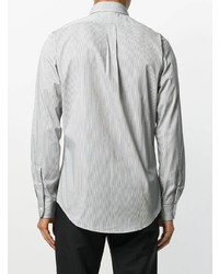 Camicia a maniche lunghe a righe verticali bianca e nera di Polo Ralph Lauren