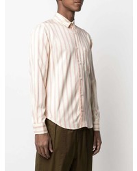 Camicia a maniche lunghe a righe verticali bianca e rossa di Sandro Paris
