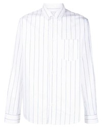 Camicia a maniche lunghe a righe verticali bianca di A.P.C.