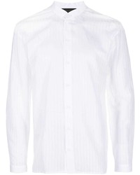 Camicia a maniche lunghe a righe verticali bianca di Atu Body Couture