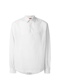 Camicia a maniche lunghe a righe verticali bianca di Barena