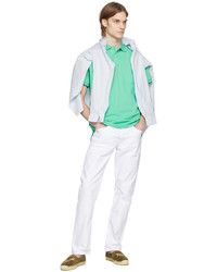 Camicia a maniche lunghe a righe verticali bianca di Polo Ralph Lauren