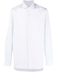 Camicia a maniche lunghe a righe verticali bianca di Borrelli