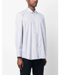 Camicia a maniche lunghe a righe verticali bianca di Comme Des Garcons SHIRT