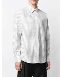 Camicia a maniche lunghe a righe verticali bianca di Givenchy