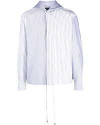 Camicia a maniche lunghe a righe verticali bianca di Emporio Armani