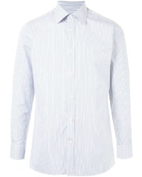 Camicia a maniche lunghe a righe verticali bianca di Gieves & Hawkes