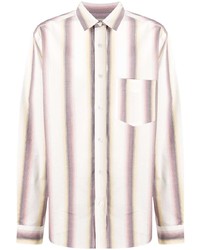 Camicia a maniche lunghe a righe verticali bianca di Isabel Marant