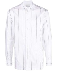Camicia a maniche lunghe a righe verticali bianca di Lanvin
