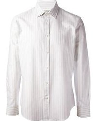 Camicia a maniche lunghe a righe verticali bianca di Maison Martin Margiela