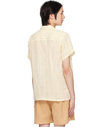Camicia a maniche lunghe a righe verticali bianca di HARAGO