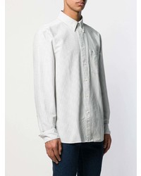 Camicia a maniche lunghe a righe verticali bianca di Calvin Klein